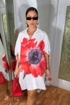 Scarlet Bloom Shirt Dress - Navvi.in