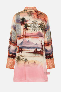 Scenic Landscape Print Casual Dress - Navvi.in