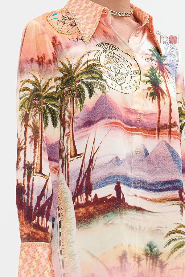 Scenic Landscape Print Casual Dress - Navvi.in