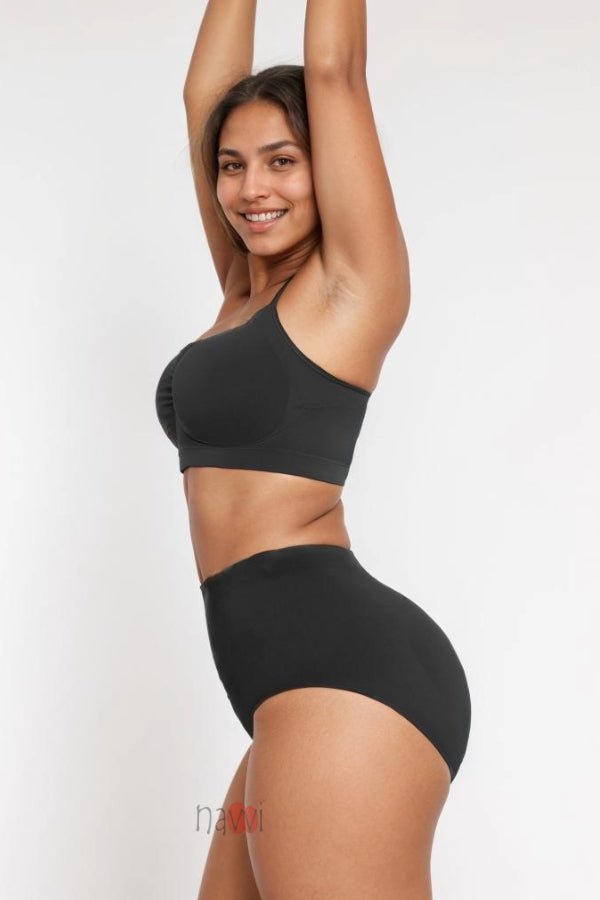 Seamless Supportive Shaping Bra with Adjustable Straps - Navvi.in