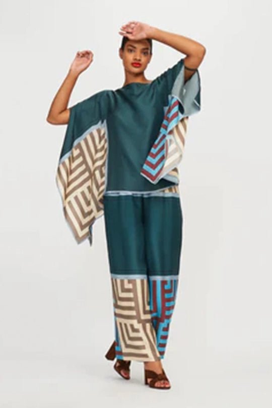 Serenity Satin Silk Co - ord Set - Navvi.in