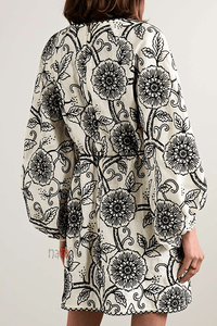 Sketch Effect Bold Chic Shirt Dress - Navvi.in