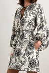 Sketch Effect Bold Chic Shirt Dress - Navvi.in