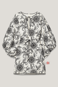 Sketch Effect Bold Chic Shirt Dress - Navvi.in