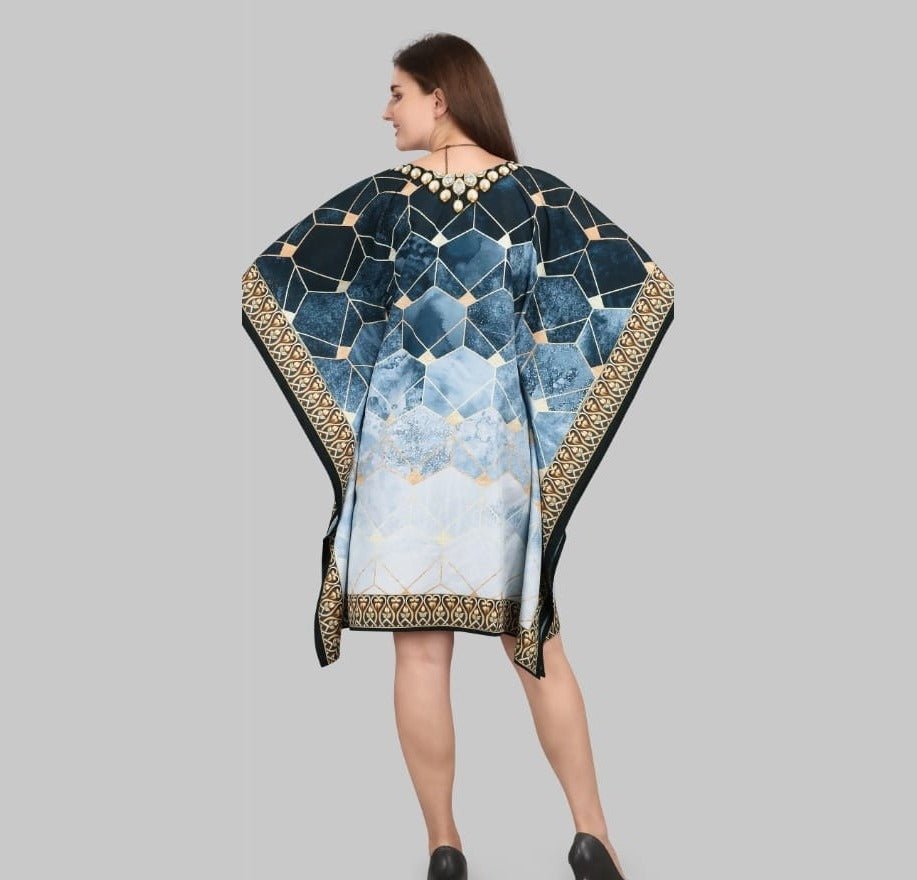 Sky Rich Kaftan Dress - Navvi.in