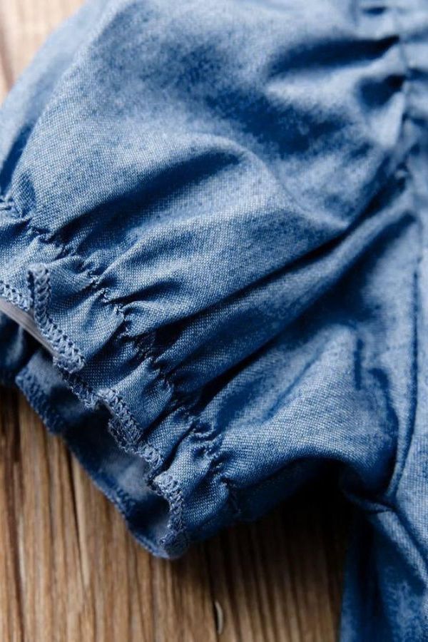 Soft Denim Style Summer Dress - Navvi.in