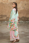 Mint & Pink Tropical Floral Print Kurta Set