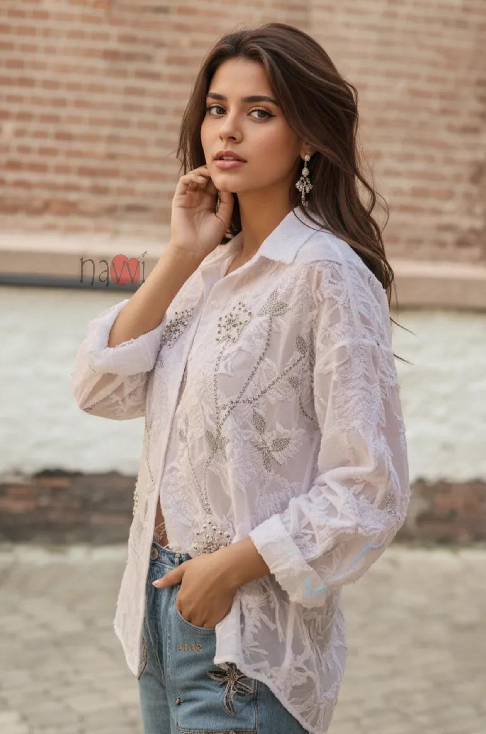 Ethereal Script Luxe Shirt - Navvi.in