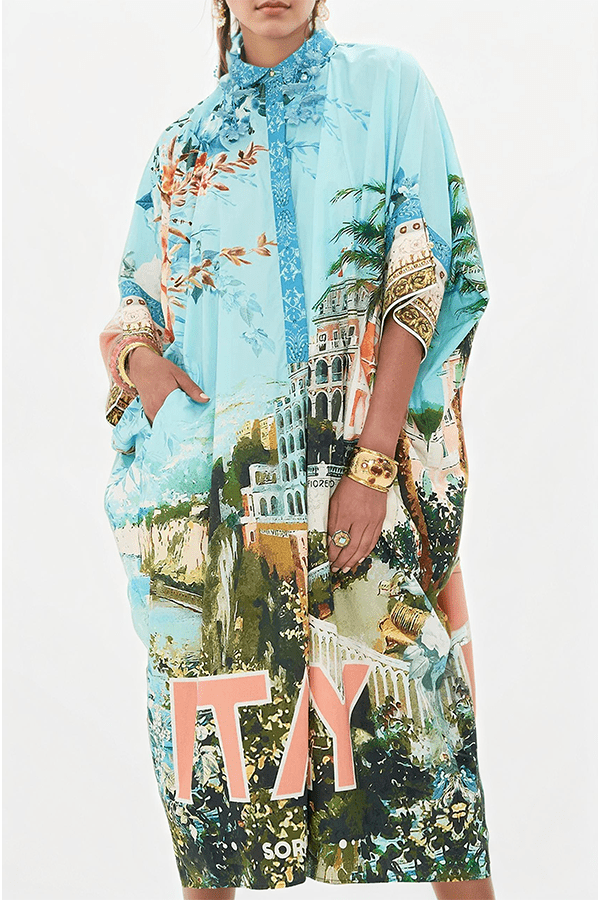 Staycation Vista Shirt Dress - Navvi.in