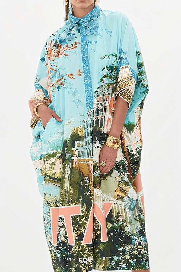 Staycation Vista Shirt Dress - Navvi.in