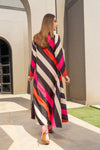 Stripes Full - Sleeves Dress - Navvi.in