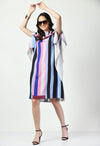 Stripes Short Kaftan Dress - Navvi.in