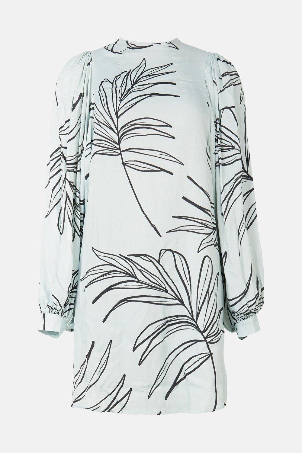 Summer Leaves Short Dress - Navvi.in