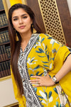 Sunlit Bloom Mustard Kaftan - Navvi.in