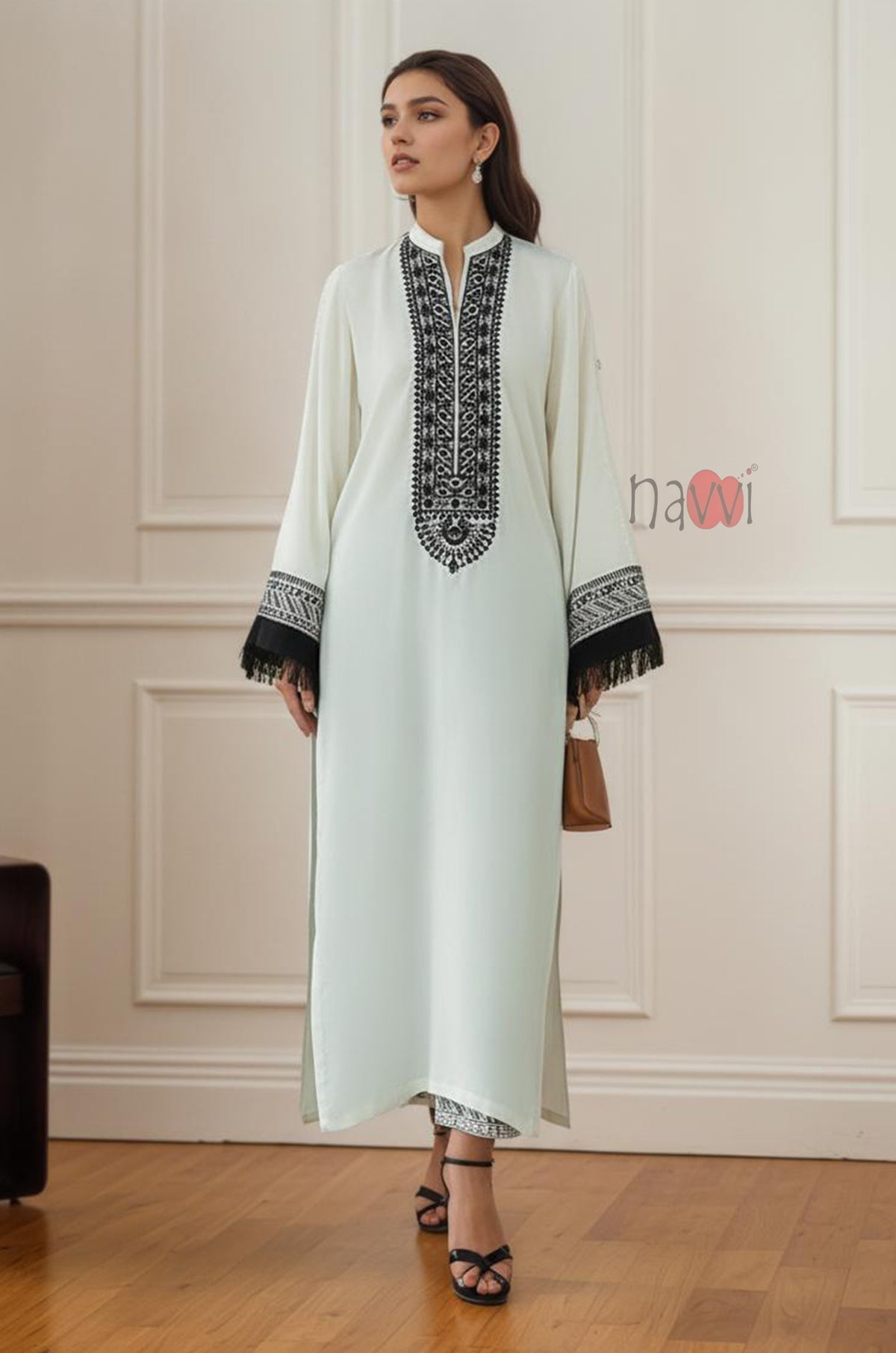 Embroidered Straight Kurta Set