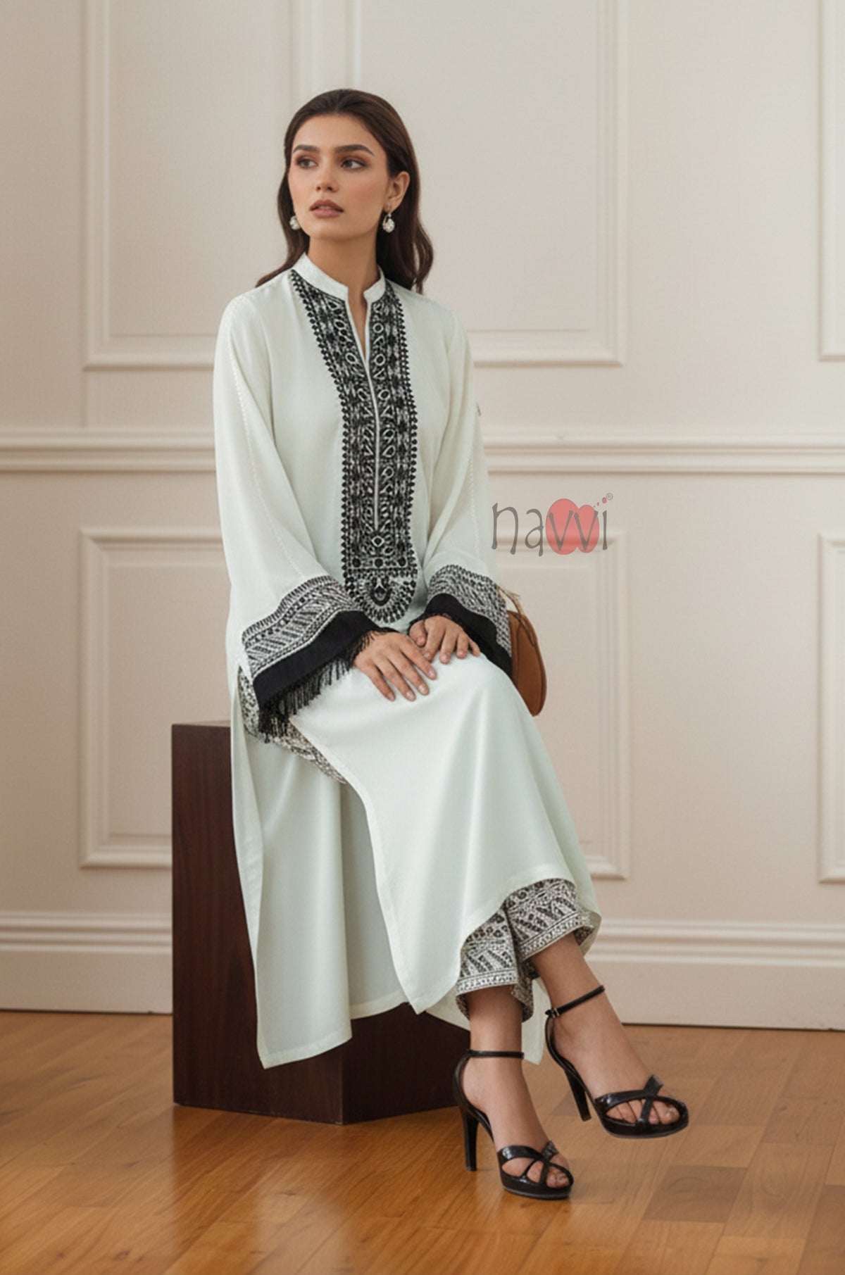 Embroidered Straight Kurta Set