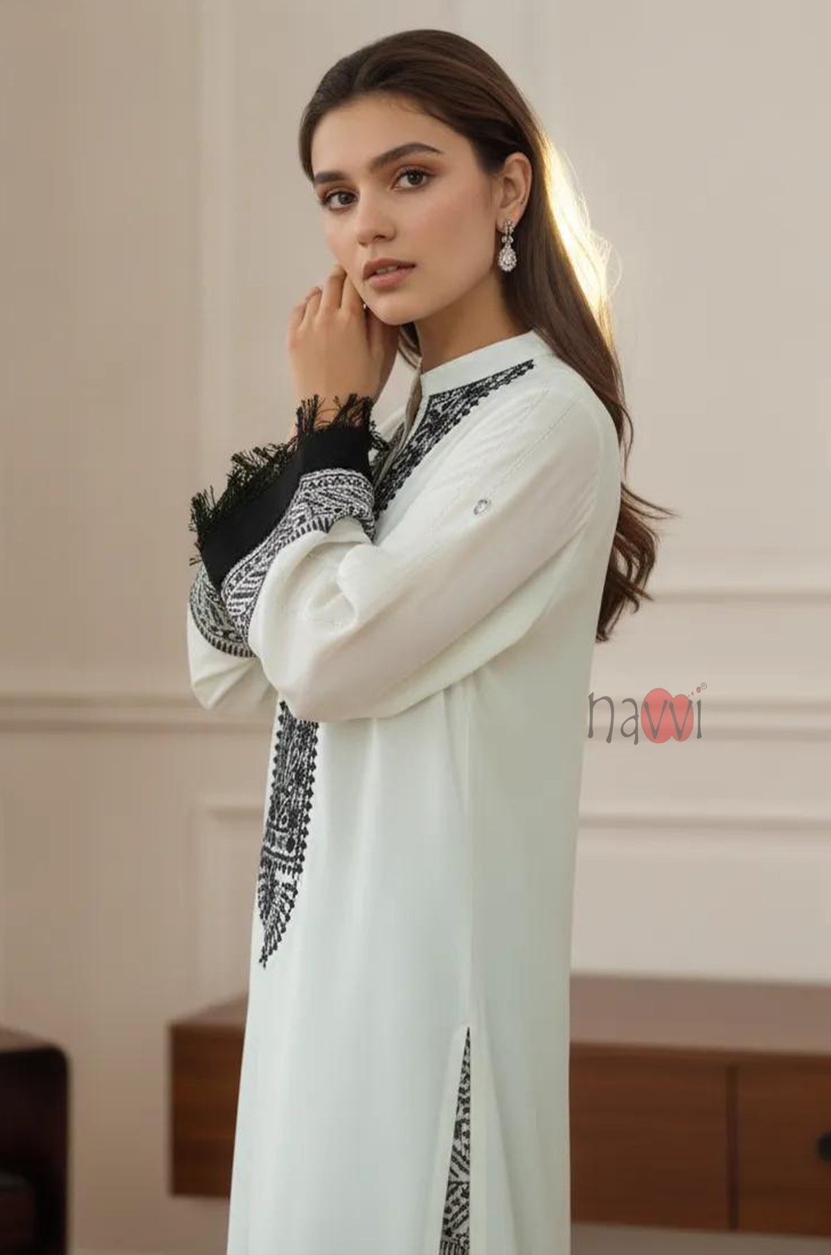 Embroidered Straight Kurta Set