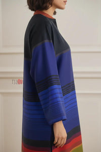 Midnight Spectrum Straight Kurta - Navvi.in