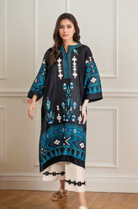 Elegant Black & Teal Ethnic Kurta Set for Women
