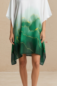 Emerald Ombre Kaftan Dress