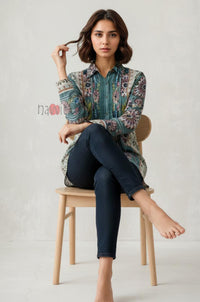 Vintage Garden Printed Shirt Top