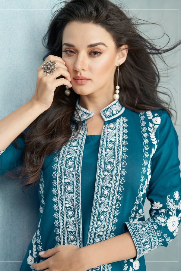 Tiffany Embroidered Co - ord Set - Navvi.in