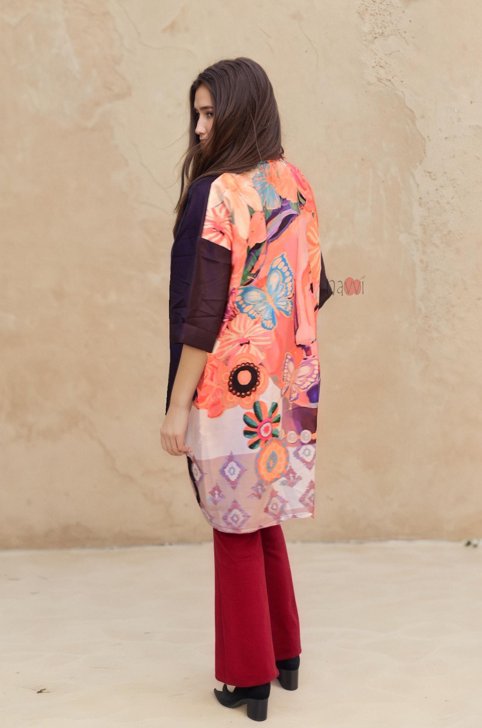 Floral Harmony Cape Shirt