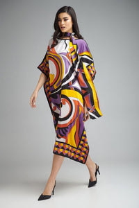 Tribal Print Kaftan Dress - Navvi.in