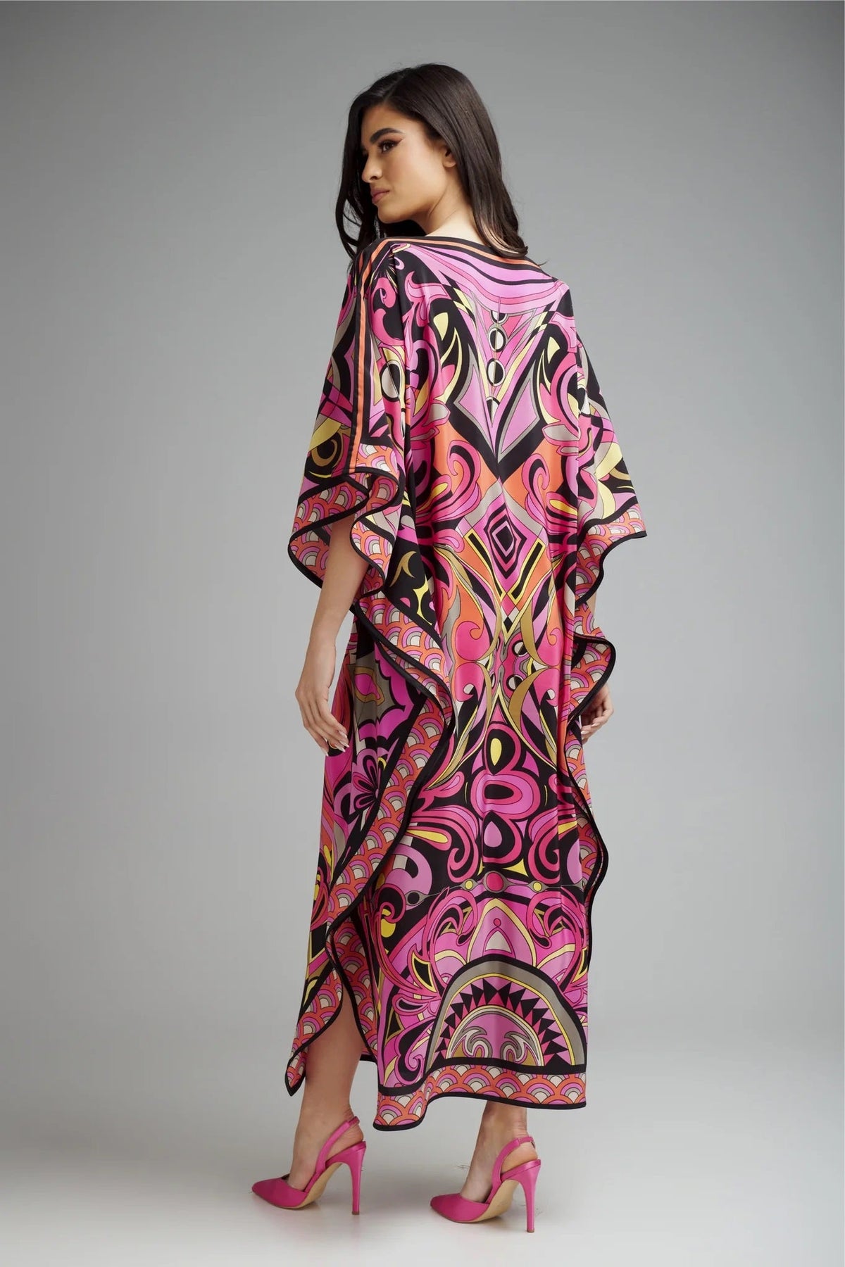 Trippy Eyes Kaftan Dress - Navvi.in
