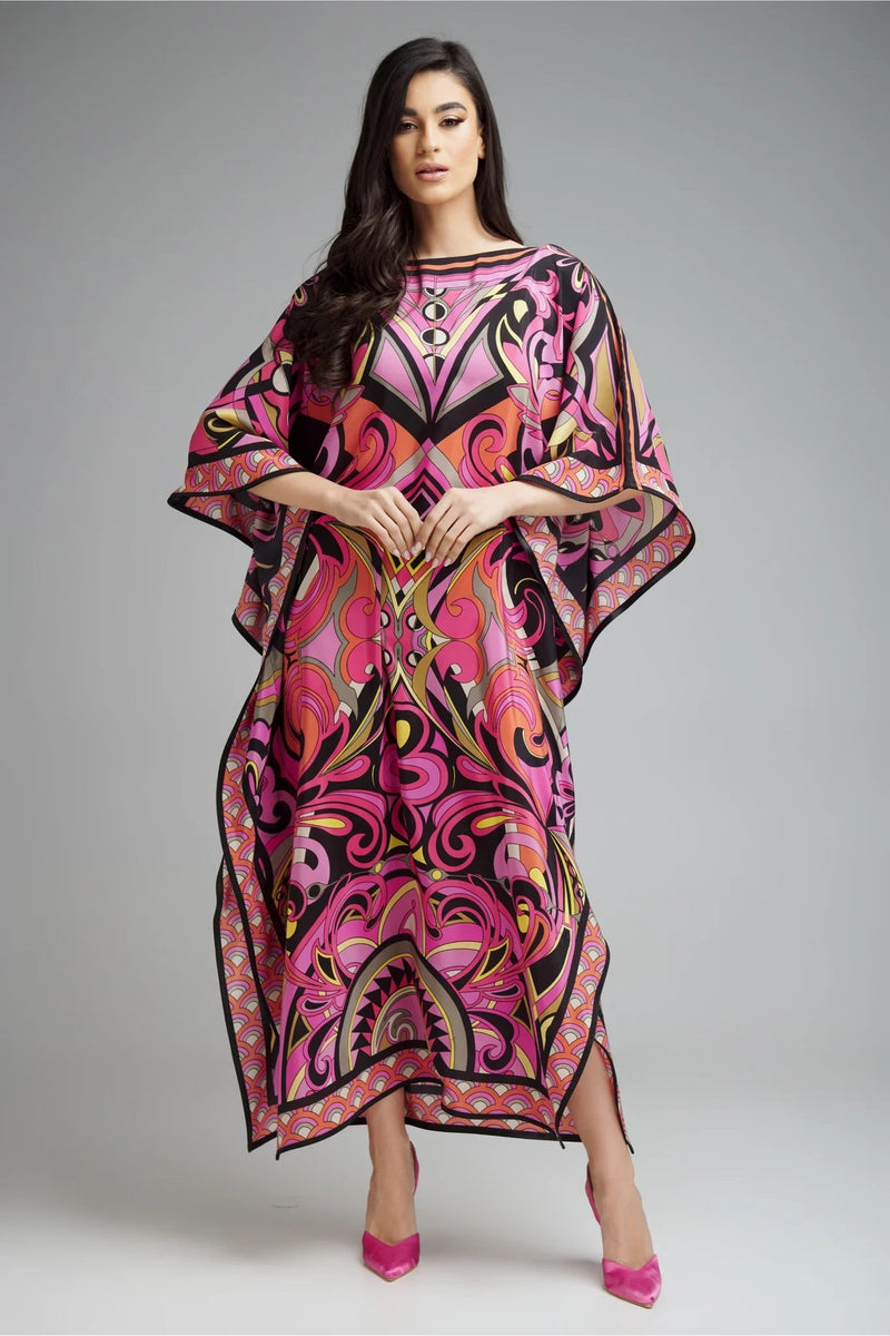 Trippy Eyes Kaftan Dress - Navvi.in