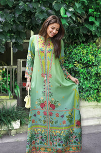 Tropical Vibe Printed Dress - Navvi.in