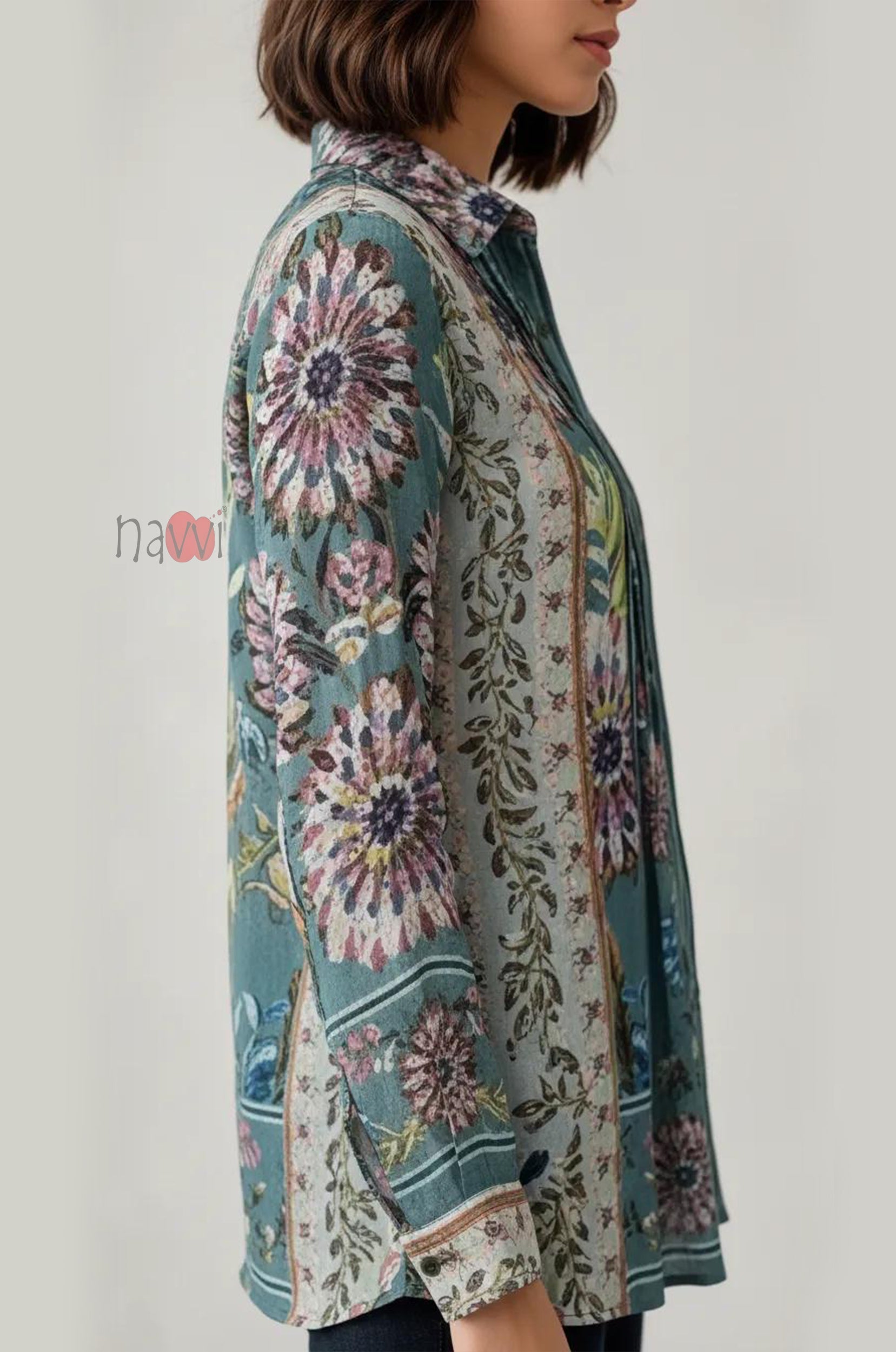 Vintage Garden Printed Shirt Top