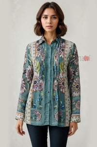 Vintage Garden Printed Shirt Top