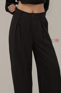 Elegant Pleated Wide Leg Pants - Navvi.in