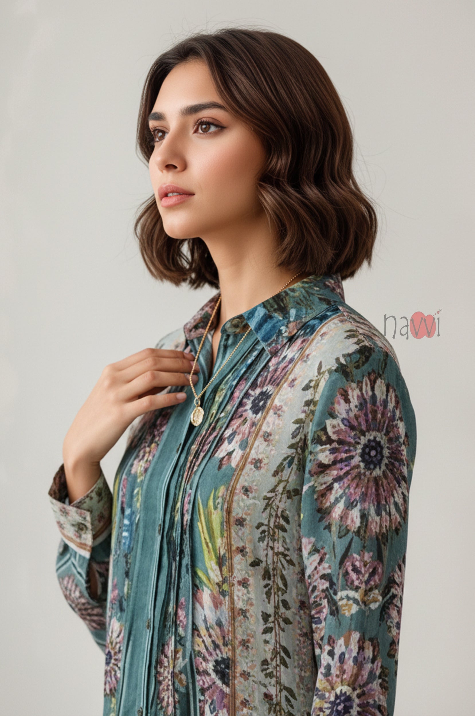 Vintage Garden Printed Shirt Top