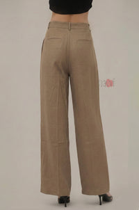 Elegant Pleated Wide Leg Pants - Navvi.in