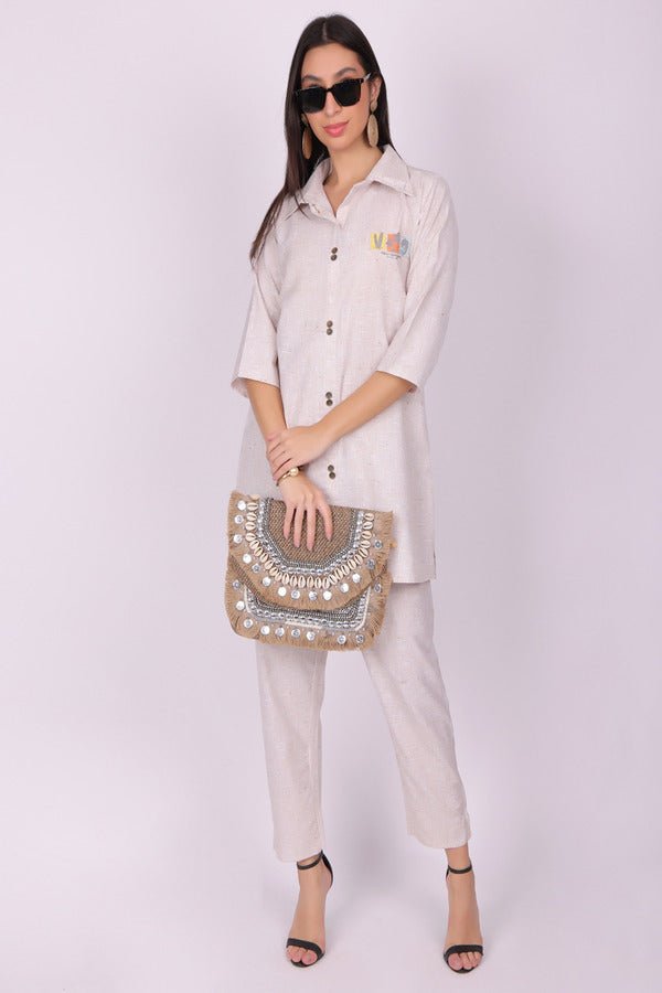 Vacation Printed Co - Ord Set - Navvi.in