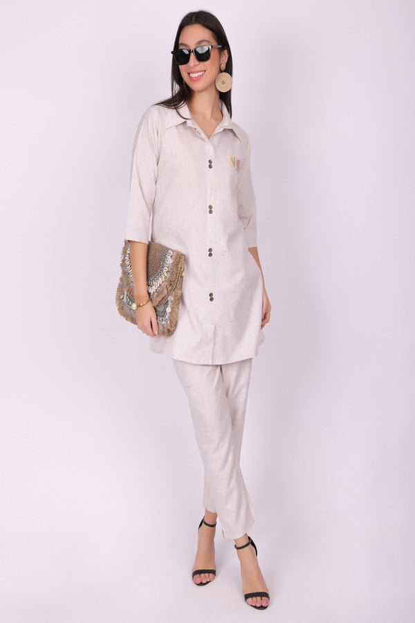 Vacation Printed Co - Ord Set - Navvi.in