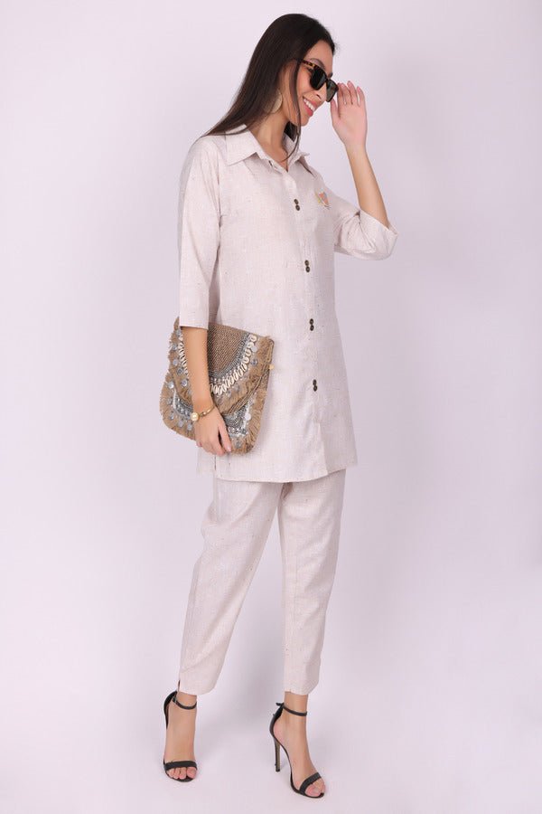 Vacation Printed Co - Ord Set - Navvi.in