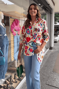 Viral Heart Evil Eye Shirt - Navvi.in
