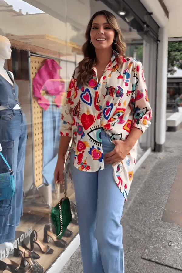 Viral Heart Evil Eye Shirt - Navvi.in