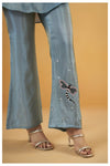 Viscose Silk Embroidered Co - Ord Set - Navvi.in