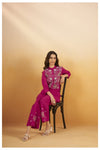 Viscose Silk Embroidered Co - Ord Set Available in 2 Colours - Navvi.in