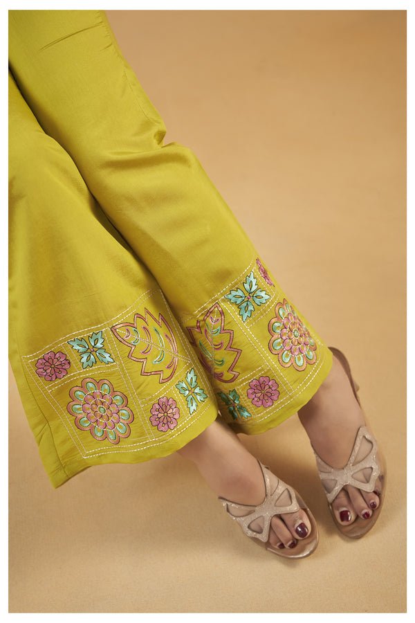 Viscose Silk Embroidered Co - Ord Set Available in 2 Colours - Navvi.in