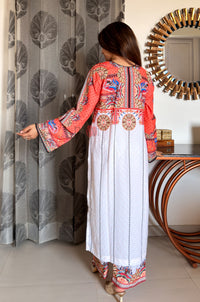 Festive Orange Designer Kurta Set - Navvi.in