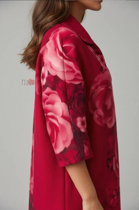 Romantic Rose Print Valentine Dress - Navvi.in