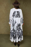 White Elegance Tired White Long Shirt Dress