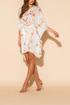 White Butterflies Short Kaftan - Navvi.in