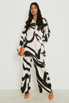 White Filament Co - ord Set - Navvi.in