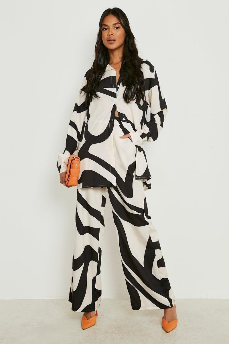 White Filament Co - ord Set - Navvi.in